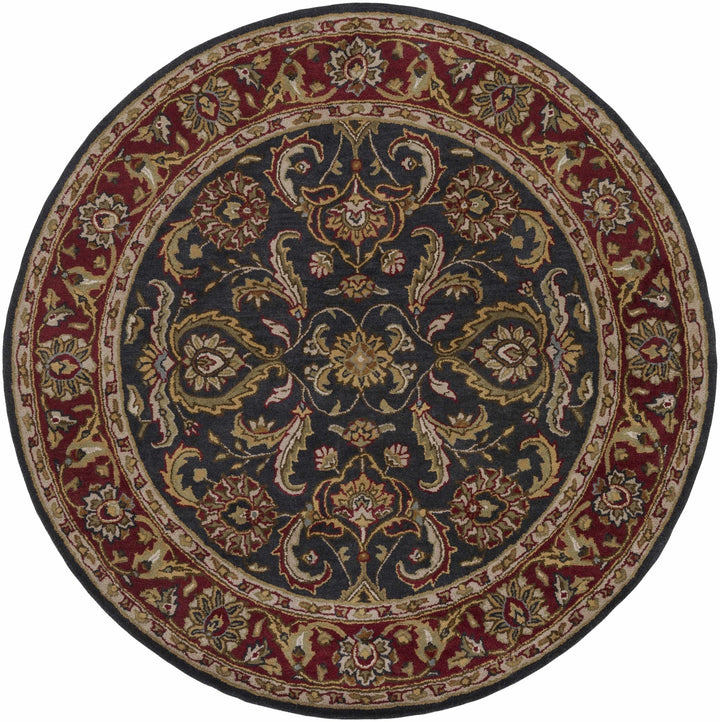 Bunola Traditional Persian Black And Maroon Rug - The Rug Decor
