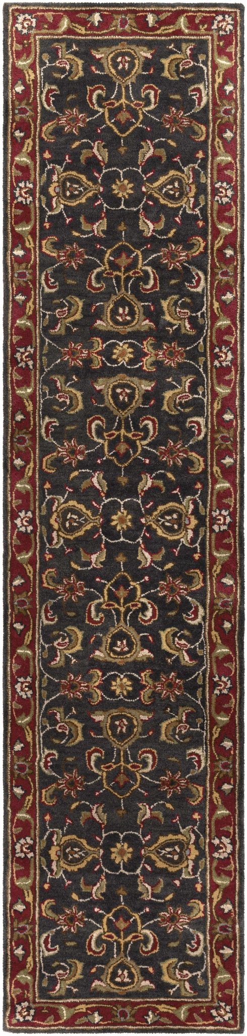 Bunola Traditional Persian Black And Maroon Rug - The Rug Decor