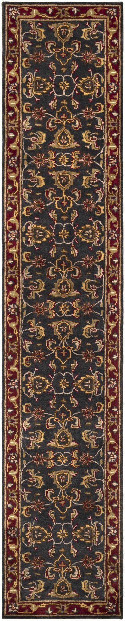 Bunola Traditional Persian Black And Maroon Rug - The Rug Decor