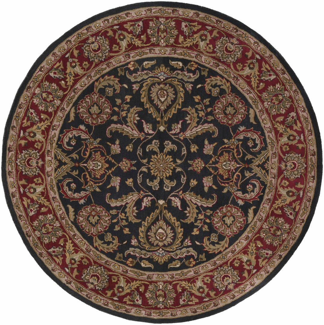 Bunola Traditional Persian Black And Maroon Rug - The Rug Decor