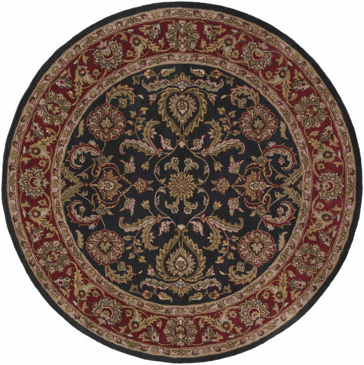 Bunola Traditional Persian Black And Maroon Rug - The Rug Decor