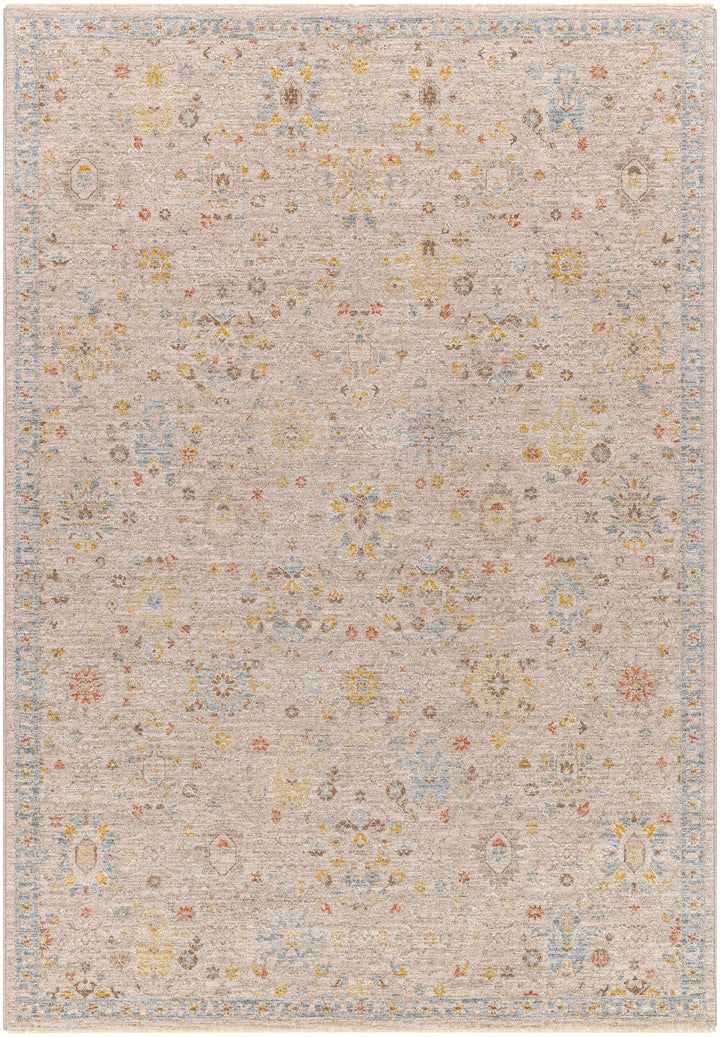Burcu Traditional Oushak Design Beige And Gray Area Rug