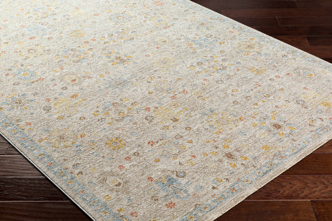Burcu Traditional Oushak Design Beige And Gray Area Rug