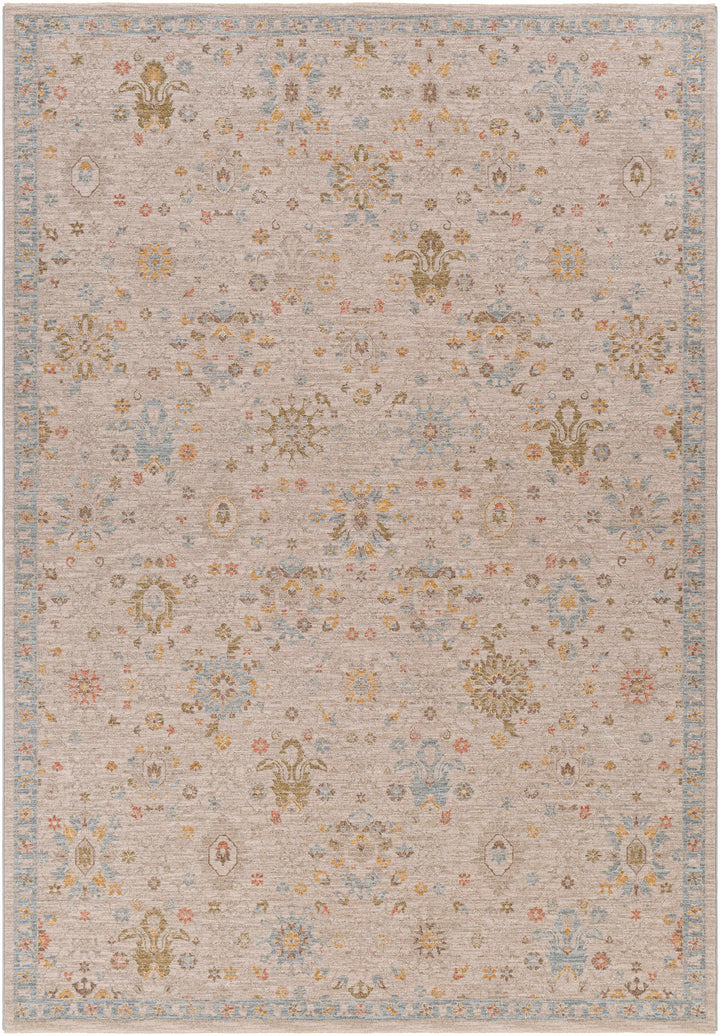 Burcu Traditional Oushak Design Beige And Gray Area Rug