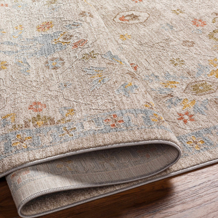 Burcu Traditional Oushak Design Beige And Gray Area Rug