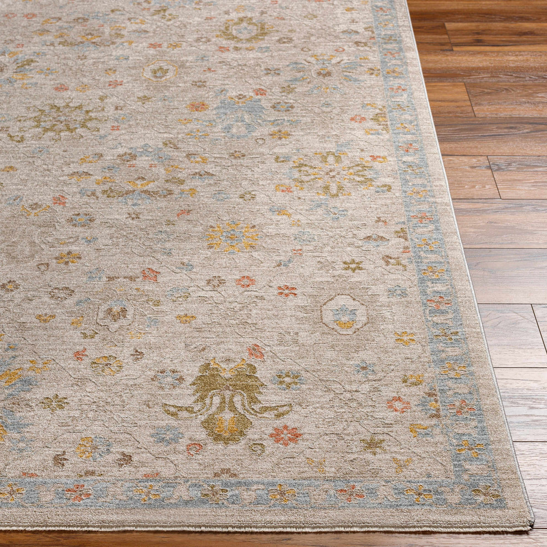 Burcu Traditional Oushak Design Beige And Gray Area Rug