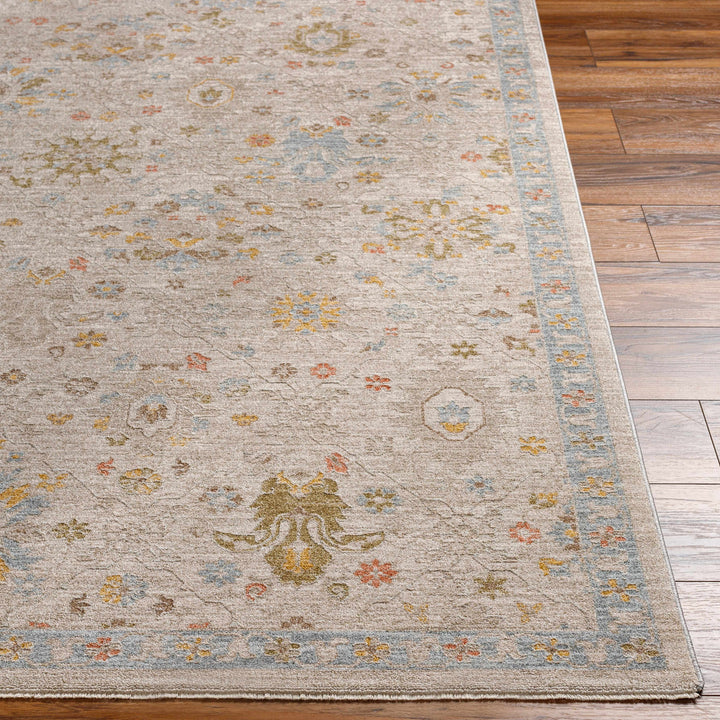 Burcu Traditional Oushak Design Beige And Gray Area Rug