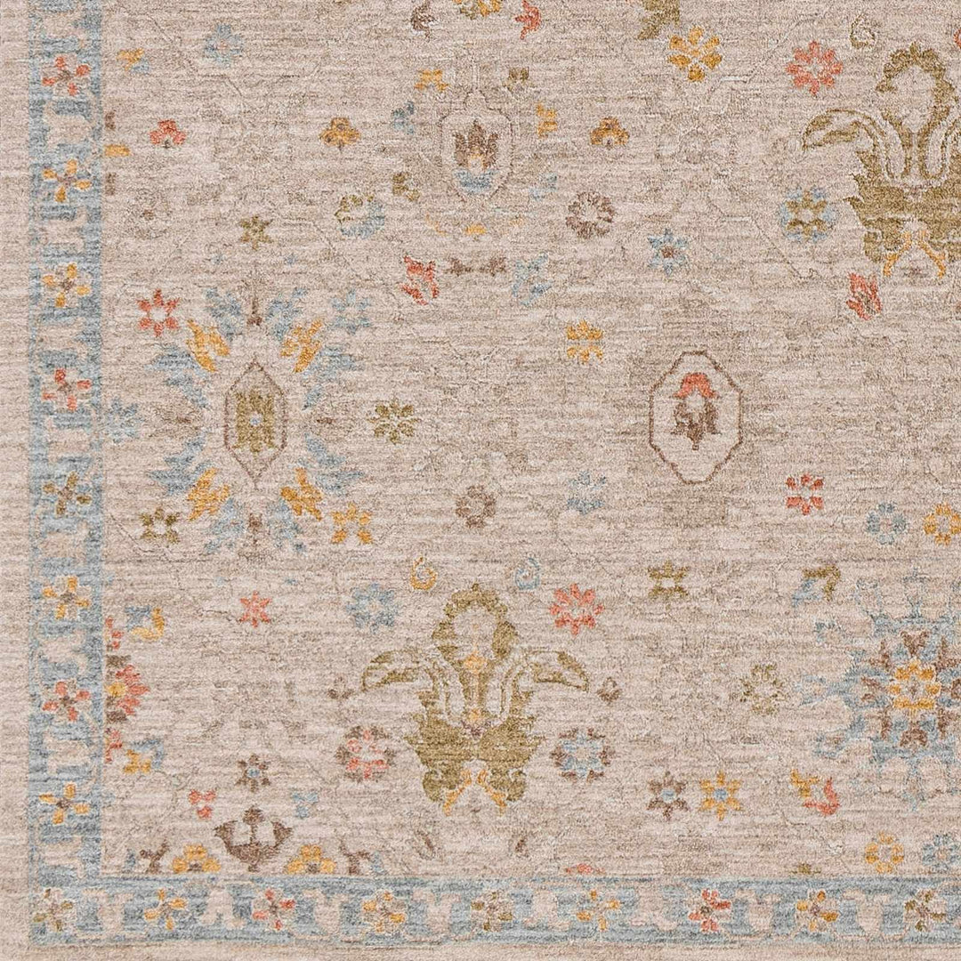 Burcu Traditional Oushak Design Beige And Gray Area Rug