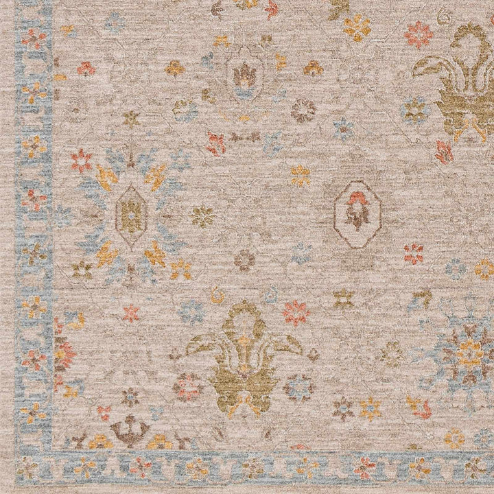 Burcu Traditional Oushak Design Beige And Gray Area Rug