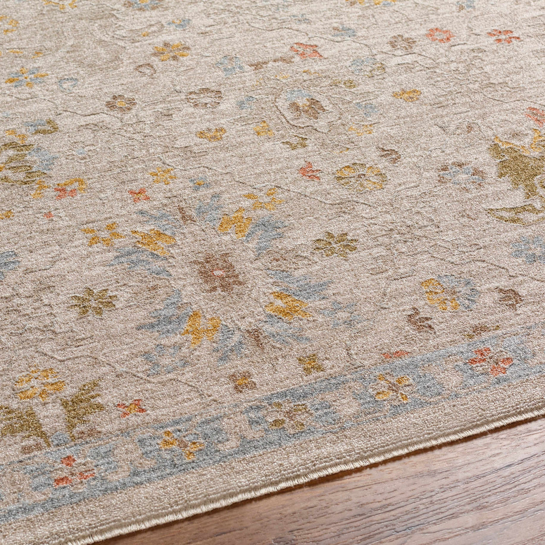Burcu Traditional Oushak Design Beige And Gray Area Rug