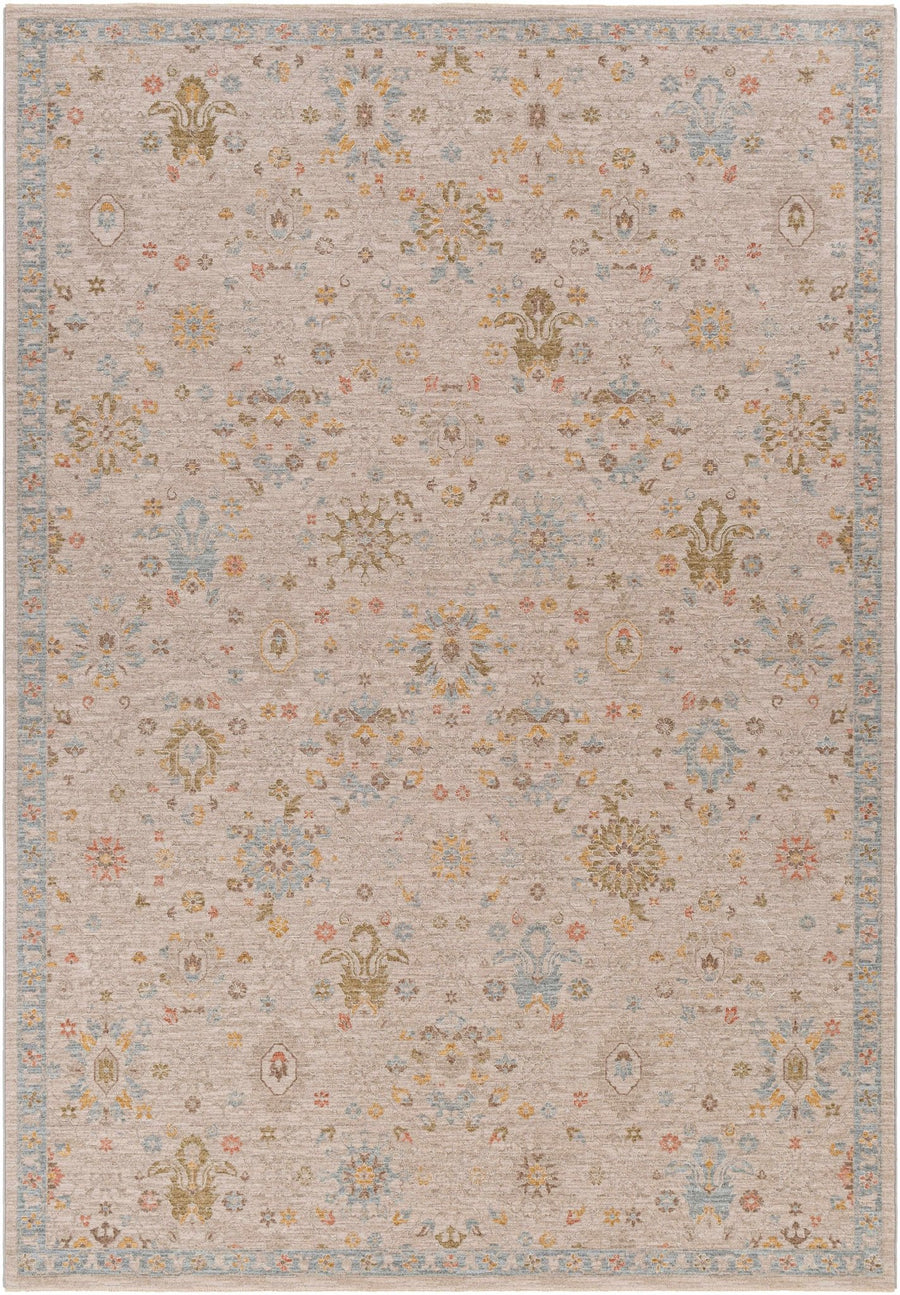 Burcu Traditional Oushak Design Beige And Gray Area Rug - The Rug Decor