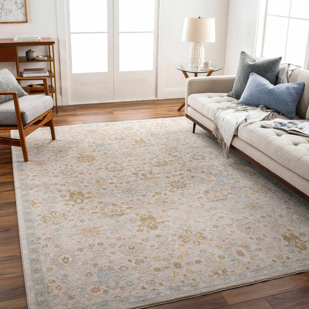 Burcu Traditional Oushak Design Beige And Gray Area Rug - The Rug Decor