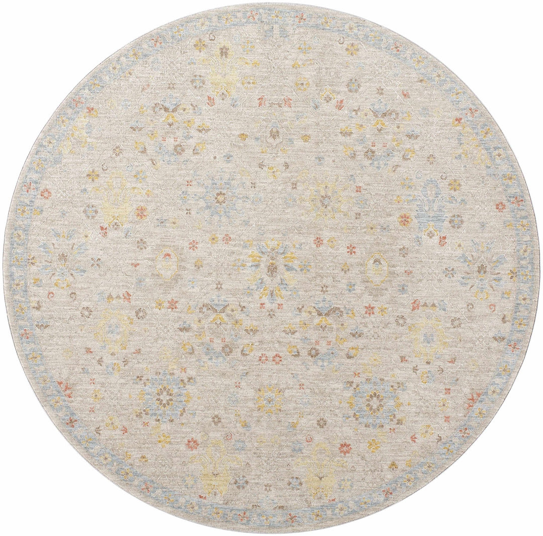 Burcu Traditional Oushak Design Beige And Gray Area Rug - The Rug Decor