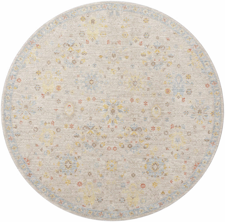 Burcu Traditional Oushak Design Beige And Gray Area Rug - The Rug Decor