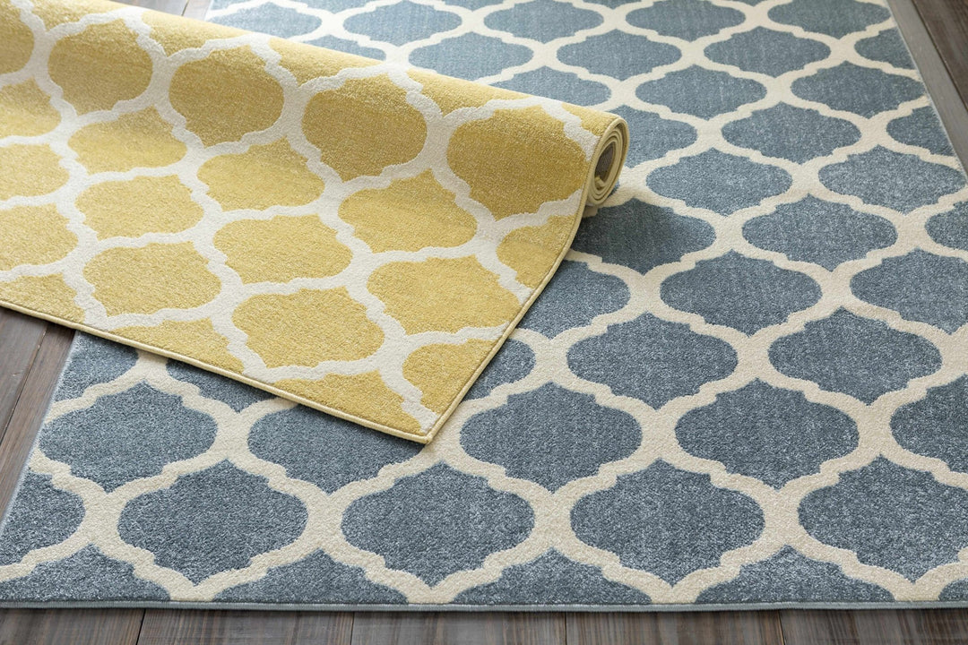 Burkettsville Modern Style Beige And White Area Rug - The Rug Decor