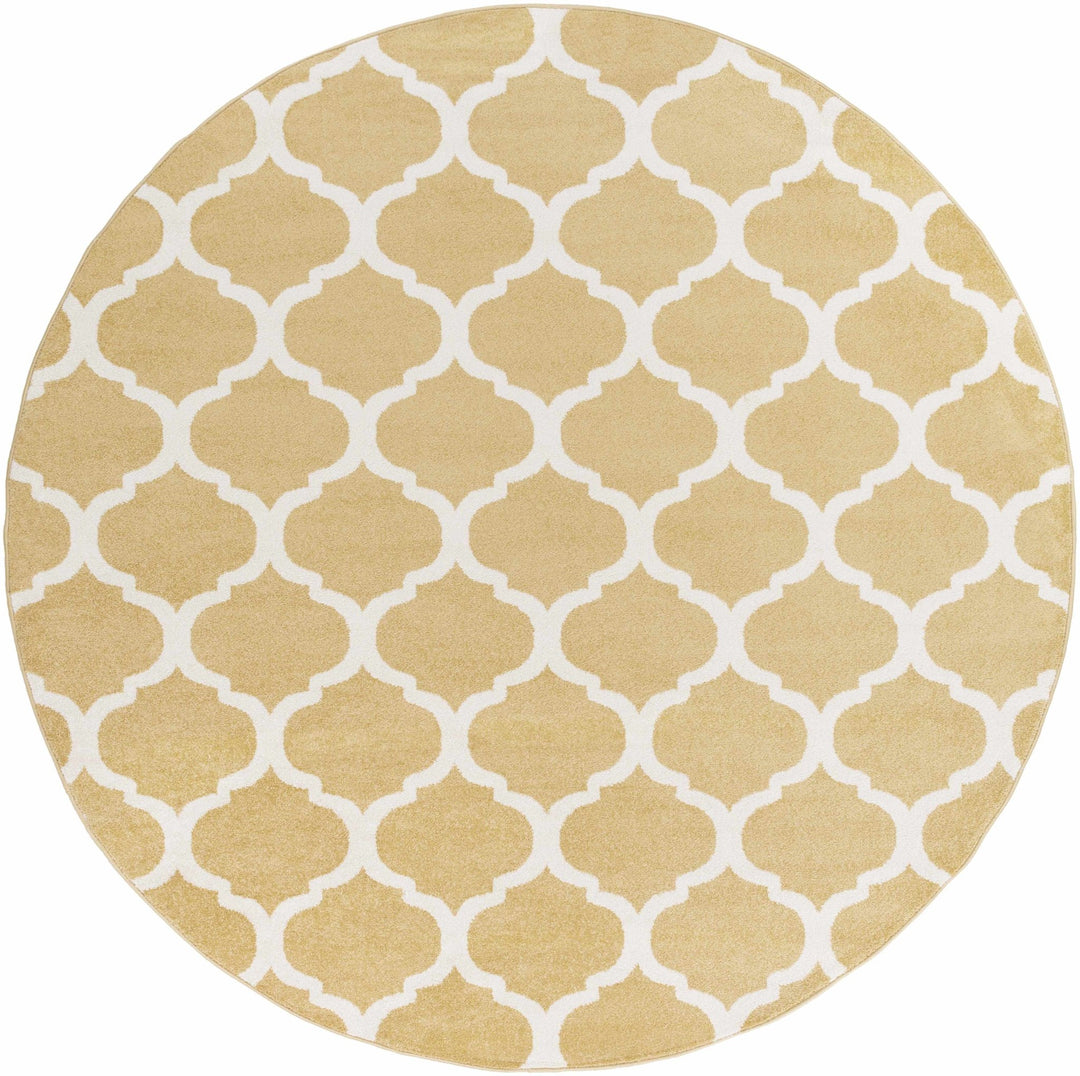 Burkettsville Modern Style Beige And White Area Rug - The Rug Decor