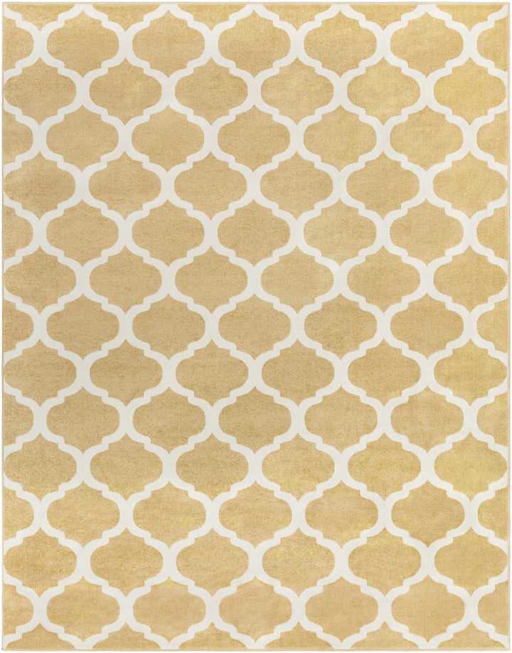 Burkettsville Modern Style Beige And White Area Rug - The Rug Decor