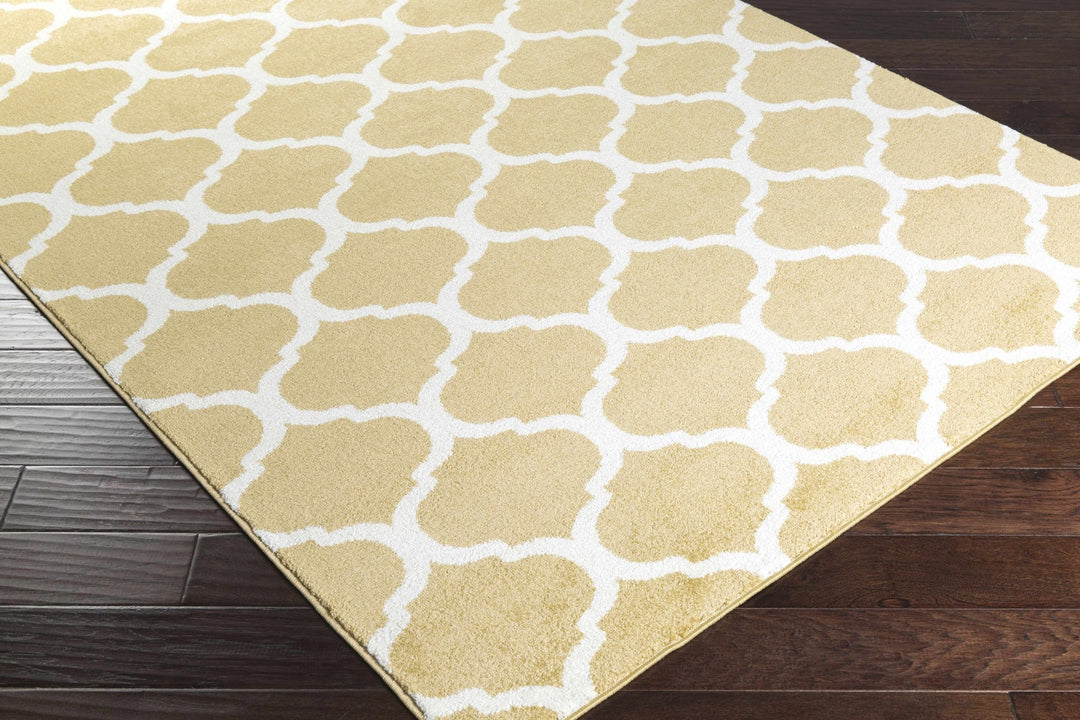 Burkettsville Modern Style Beige And White Area Rug - The Rug Decor