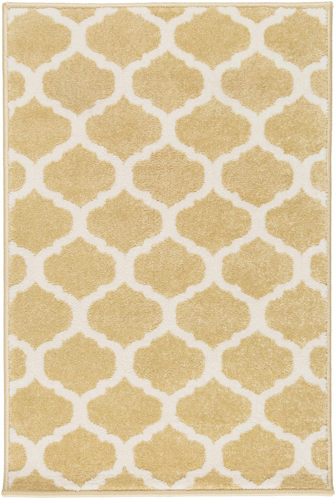 Burkettsville Modern Style Beige And White Area Rug - The Rug Decor