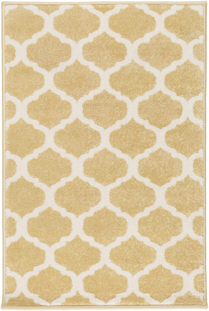 Burkettsville Modern Style Beige And White Area Rug - The Rug Decor