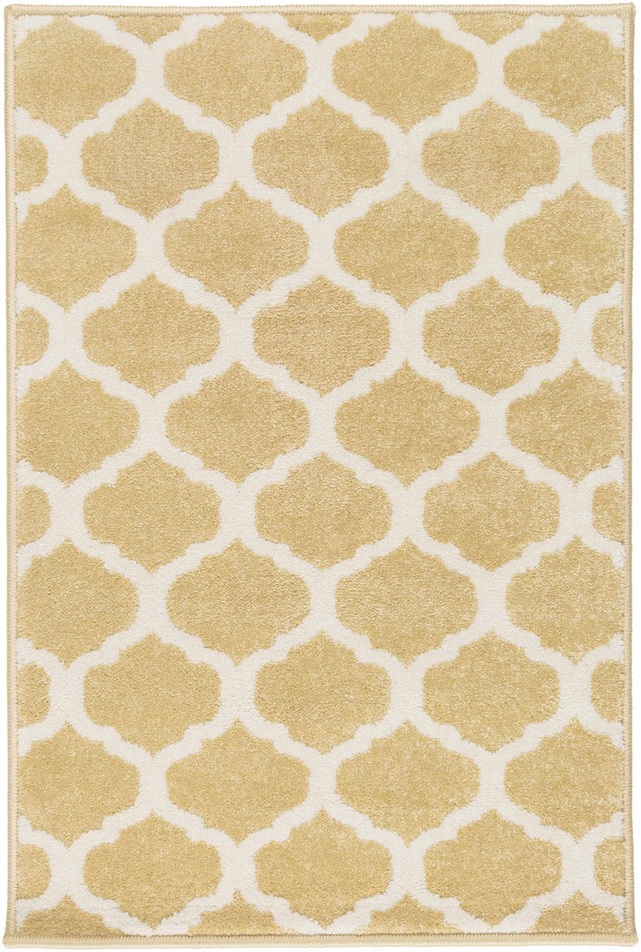 Burkettsville Modern Style Beige And White Area Rug - The Rug Decor