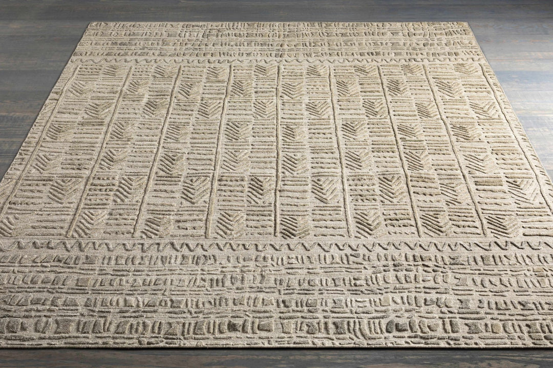 Burlington Modern Style Beige Hand Loomed Area Rug - The Rug Decor