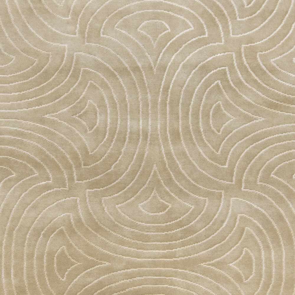 Burnwell Contemporary Style Beige Hand Knotted Area Carpet