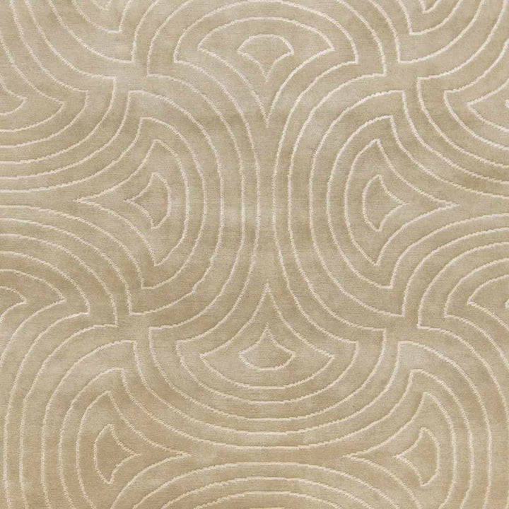 Burnwell Contemporary Style Beige Hand Knotted Area Carpet