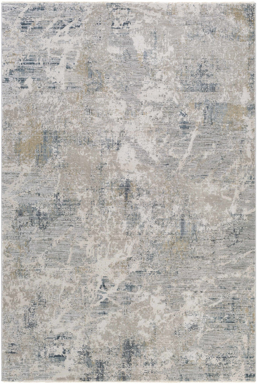 Burstwick Modern Abstract Design Gray And Blue Area Rug - The Rug Decor