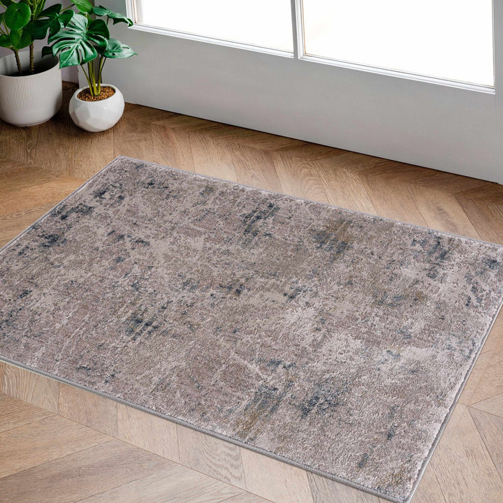 Burstwick Modern Abstract Design Gray And Blue Area Rug - The Rug Decor