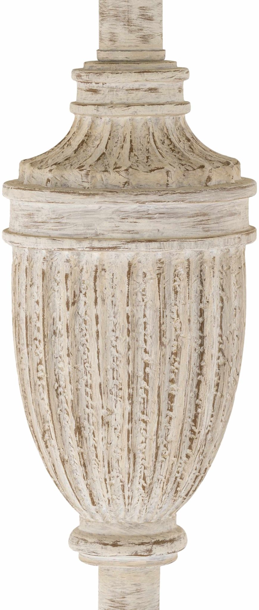 Butazon Traditional Floor Lamp – Gray Resin Base with Linen Shade - The Rug Decor