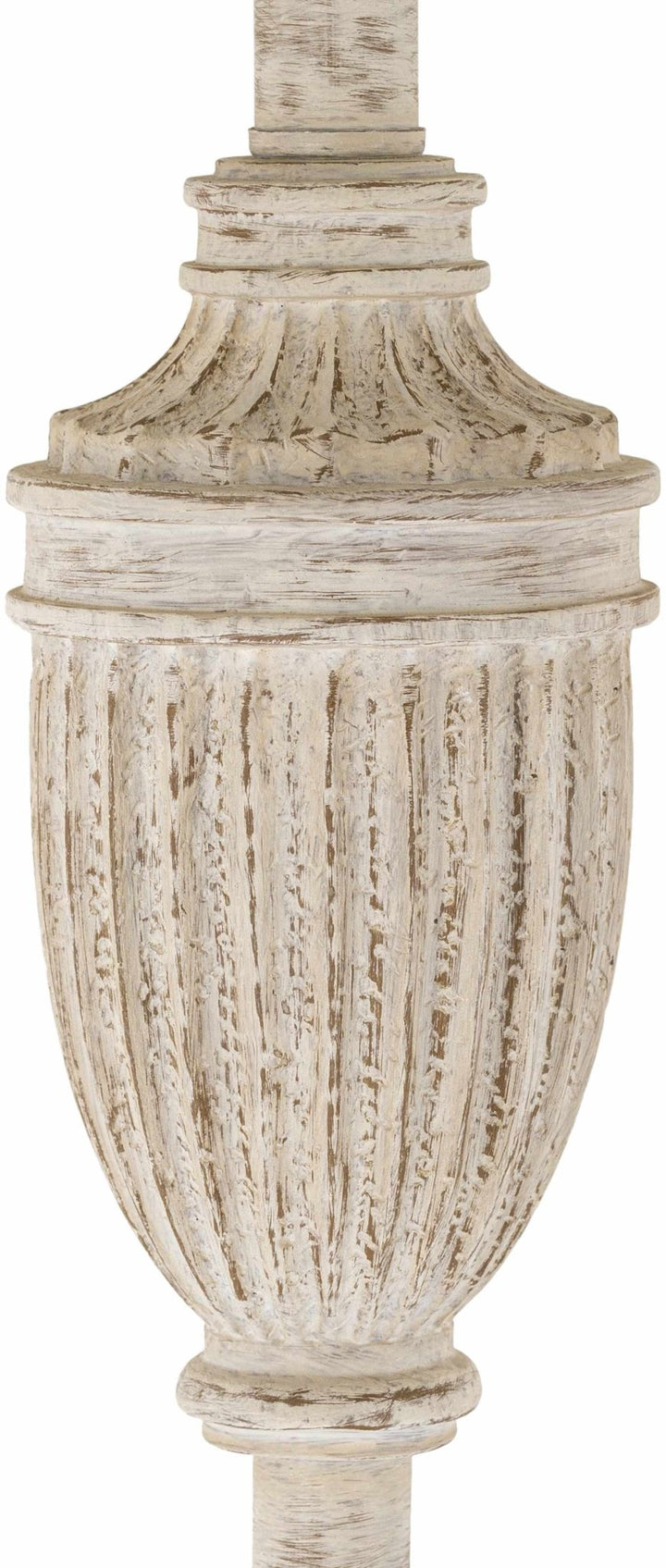 Butazon Traditional Floor Lamp – Gray Resin Base with Linen Shade - The Rug Decor