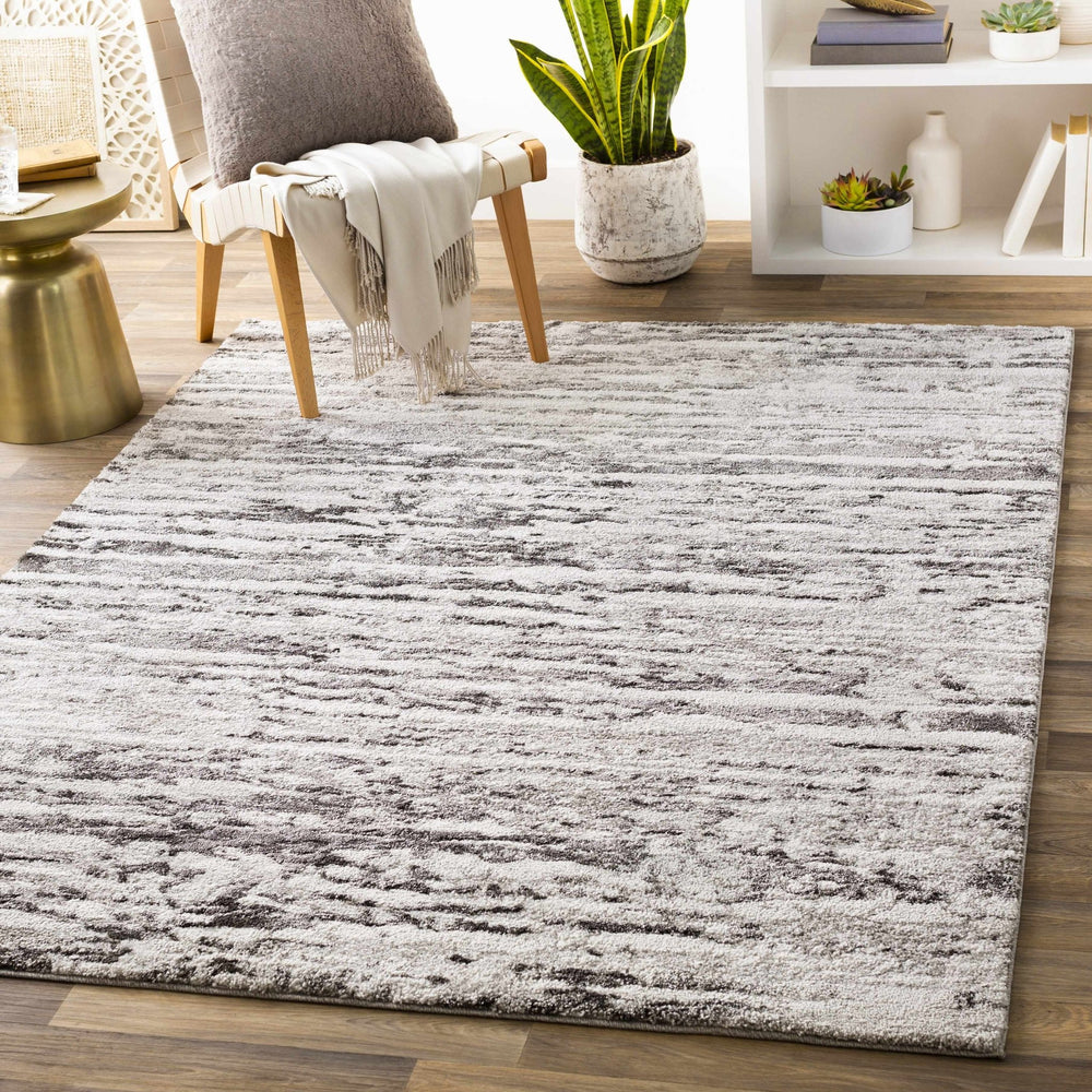 Butters Modern Abstract Design Ivory And Black Area Rug - The Rug Decor