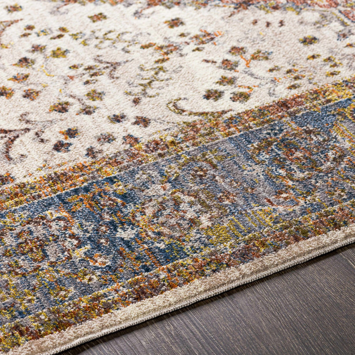 Butulan Ivory And Blue Traditional Style Area Rug - The Rug Decor
