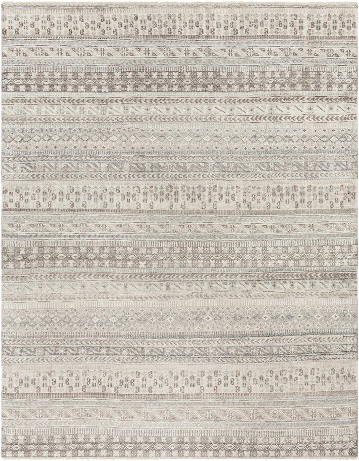 Beaverlett Traditional Gray And Ivory Hand Knotted Area Rug