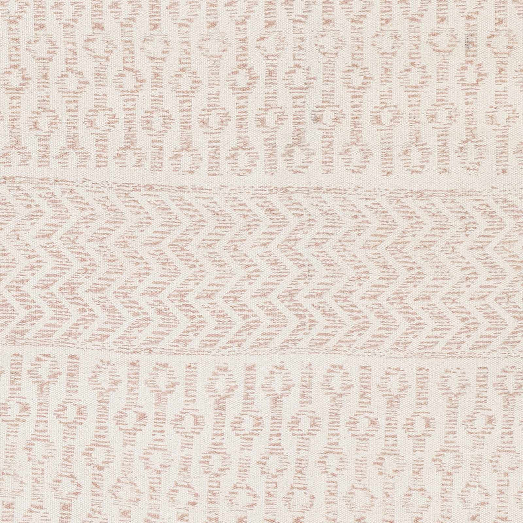 Beaverlodge Modern Geometrical Design Ivory And Pink Area Rug