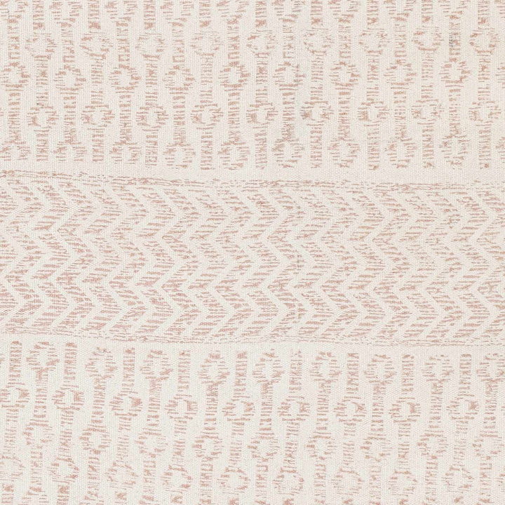 Beaverlodge Modern Geometrical Design Ivory And Pink Area Rug
