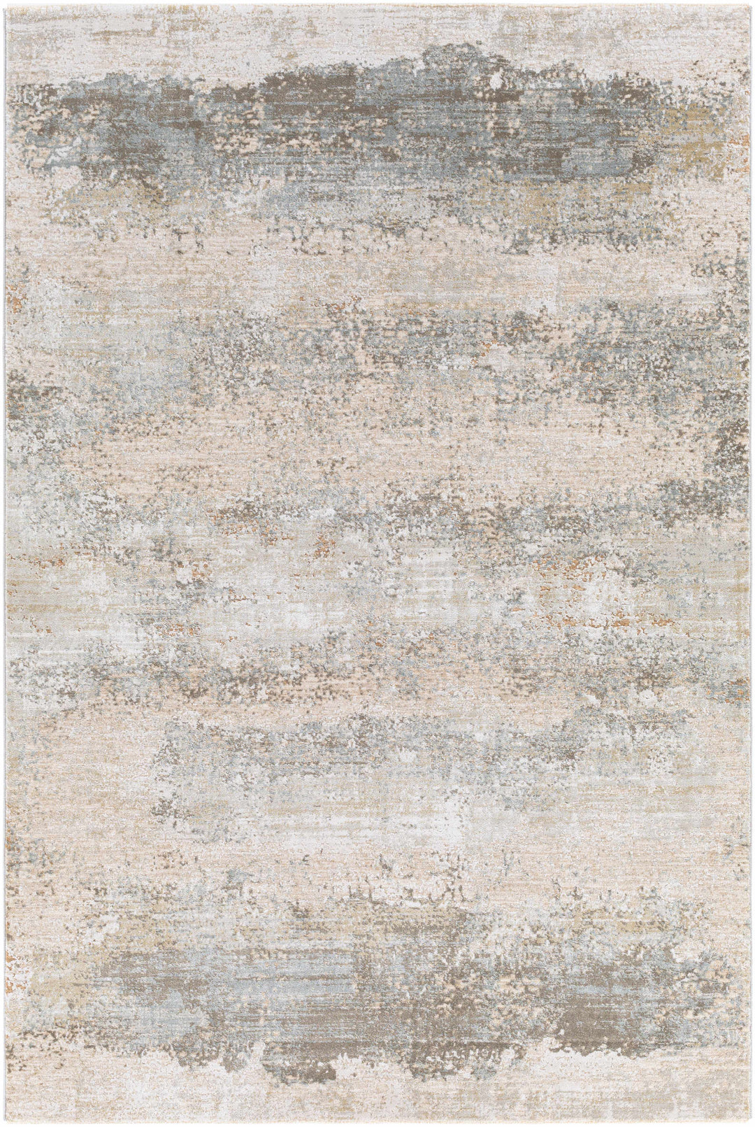 Bowdoinham Modern Abstract Design Gray And Beige Area Rug