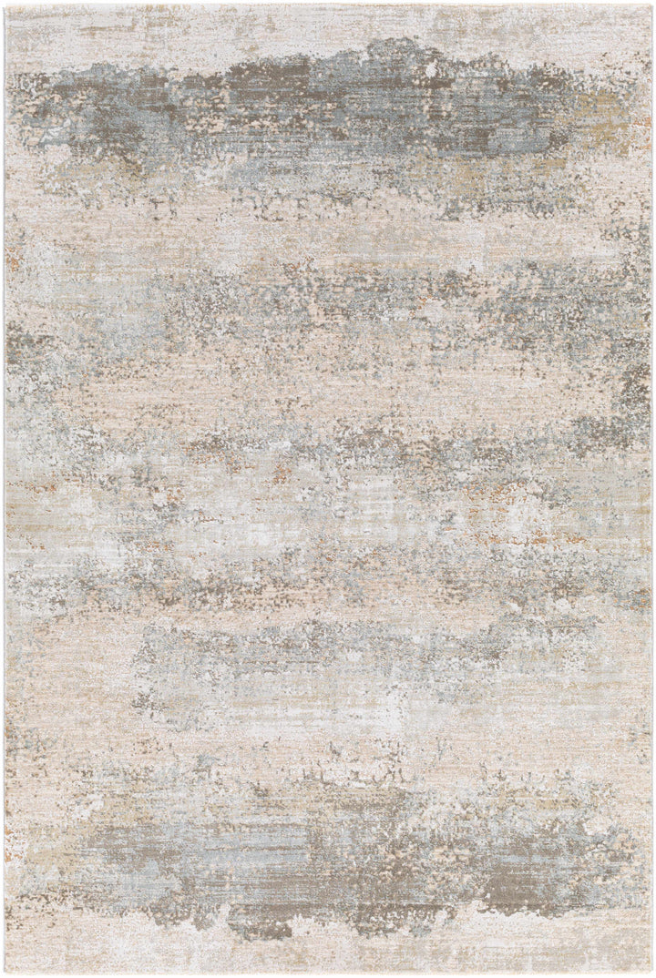 Bowdoinham Modern Abstract Design Gray And Beige Area Rug