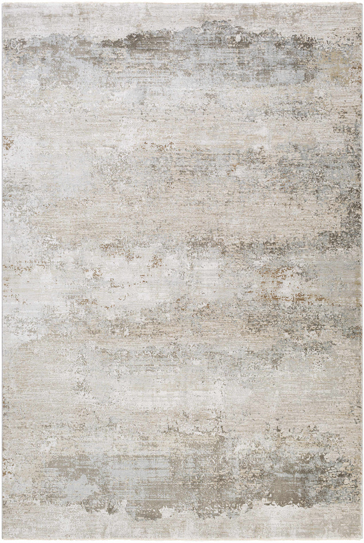 Bowdoinham Modern Abstract Design Gray And Beige Area Rug
