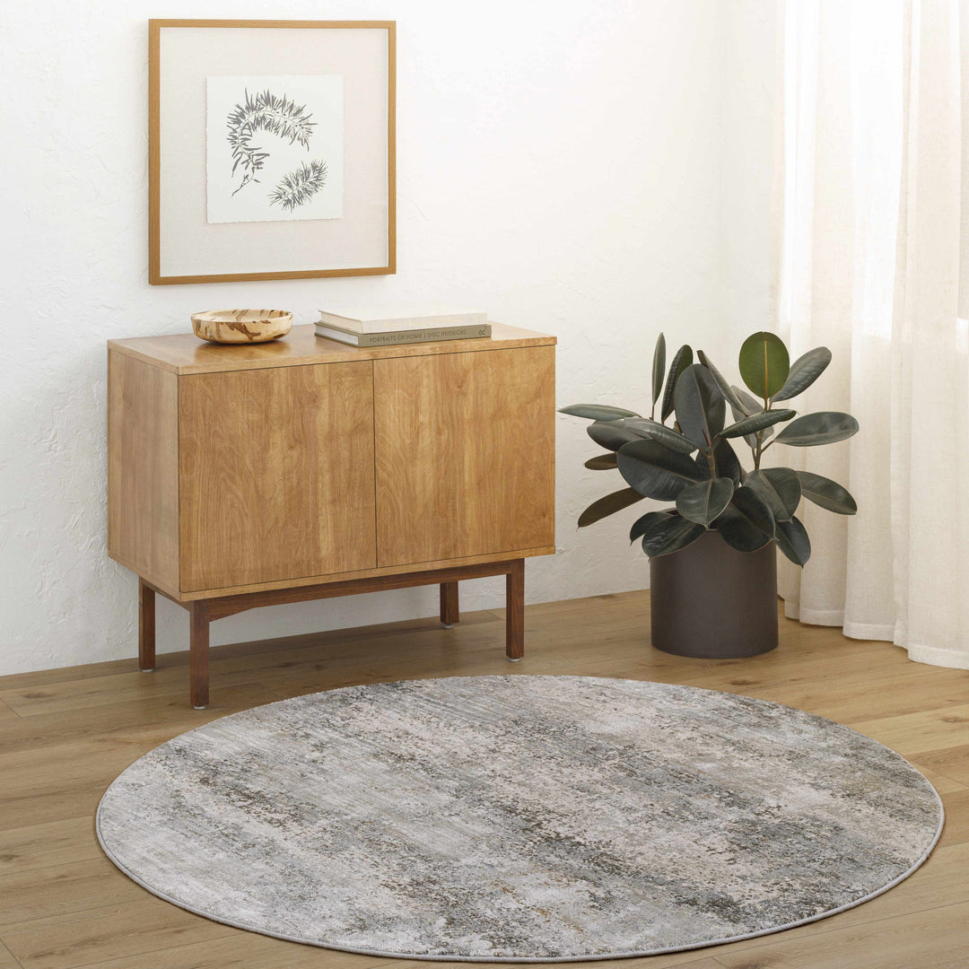 Bowdoinham Modern Abstract Design Gray And Beige Area Rug