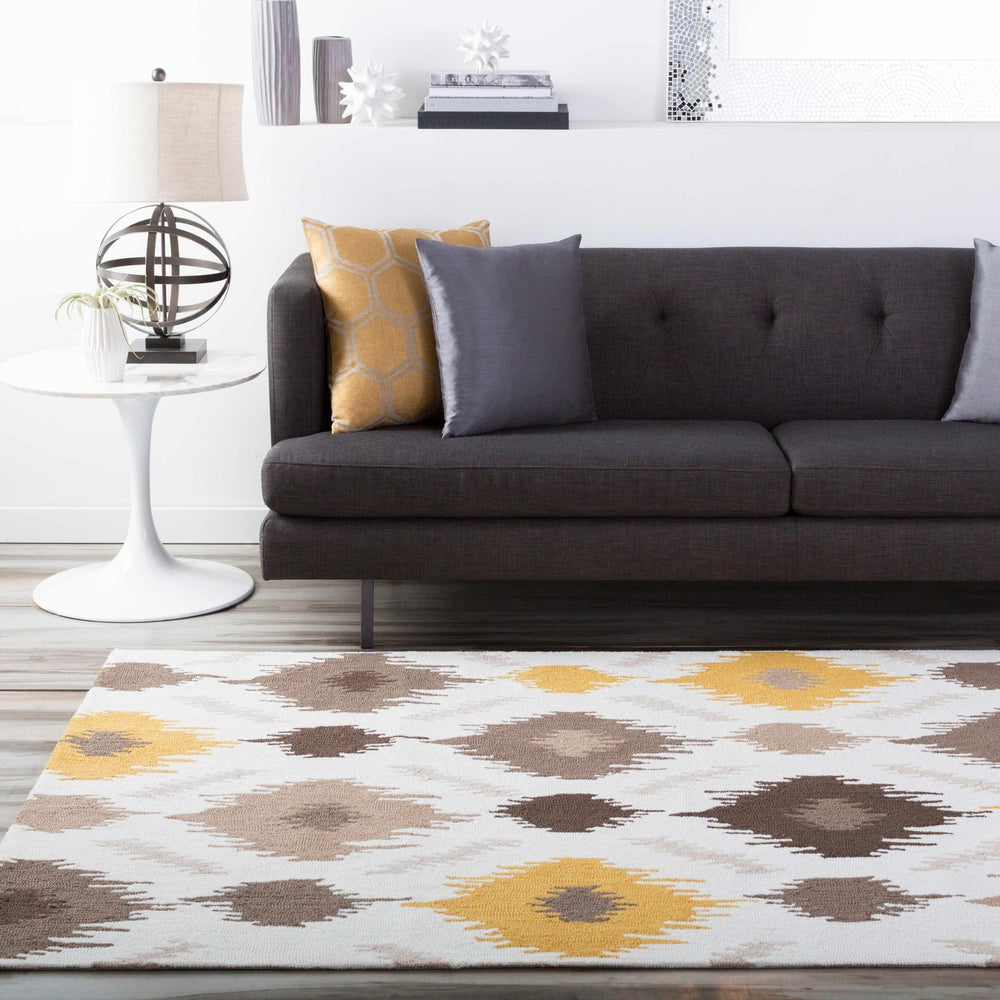 Byhalia Contemporary Style Taupe And Ivory Hand Tufted Area Rug - The Rug Decor
