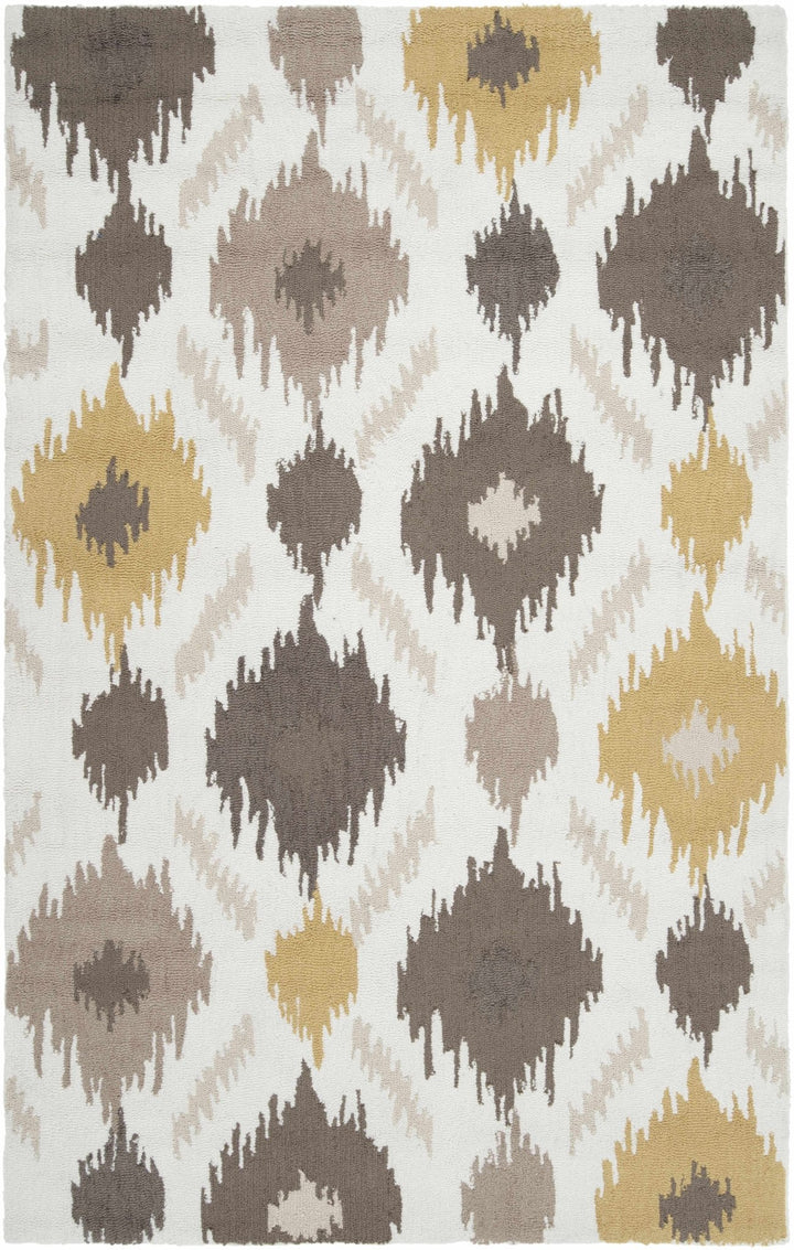 Byhalia Contemporary Style Taupe And Ivory Hand Tufted Area Rug - The Rug Decor