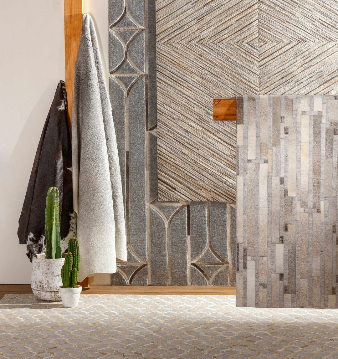 Byng Modern Style Gray And Beige Area Rug - The Rug Decor