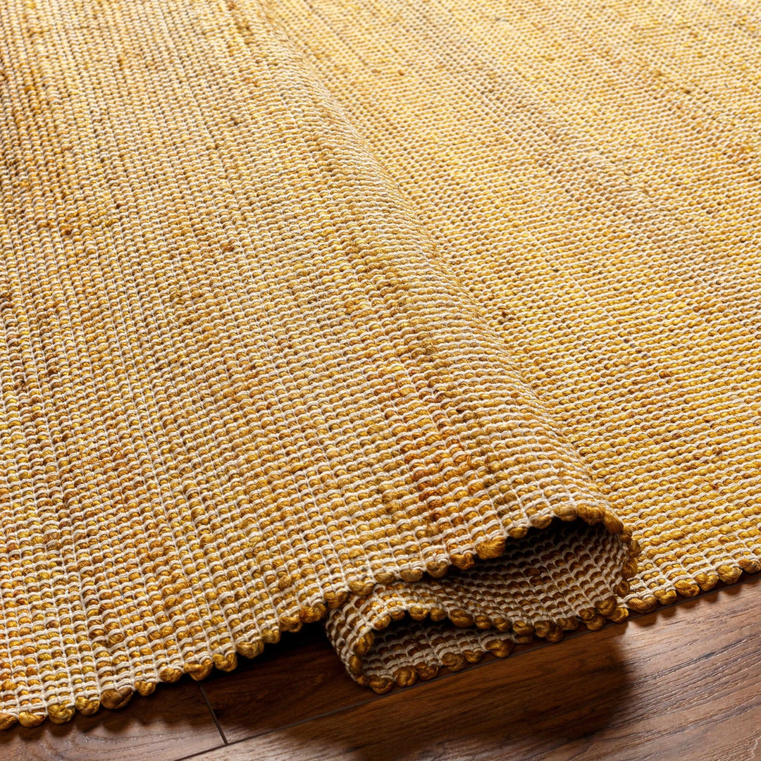 Byrne Modern Solid Design Tan Hand Woven Jute Area Rug - The Rug Decor