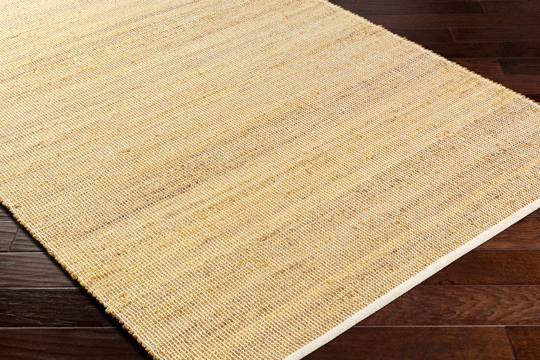 Byrne Modern Solid Design Tan Hand Woven Jute Area Rug - The Rug Decor