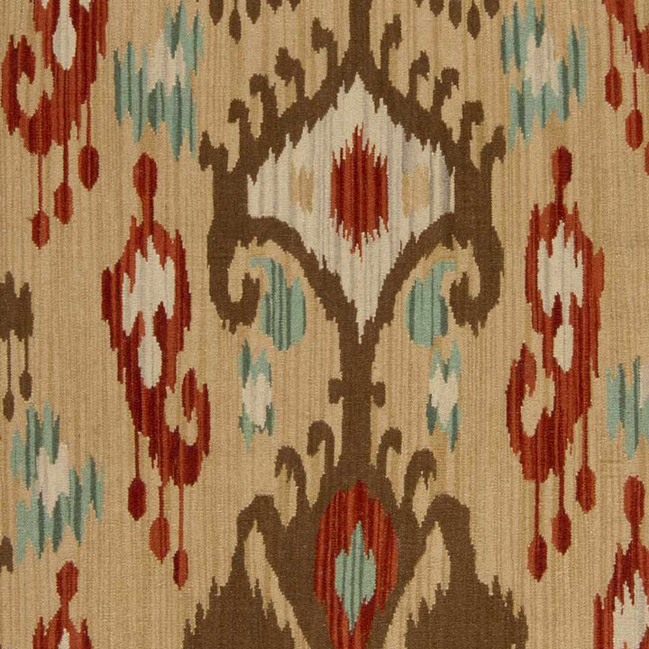 Byromville Ikat Tan And Rust Hand Woven Wool Rug - The Rug Decor