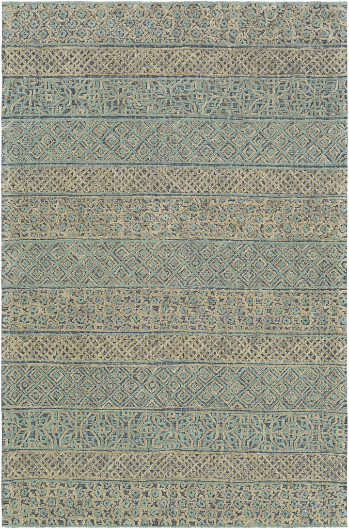 Byron Traditional Style Beige And Green Hand Tufted Area Rug