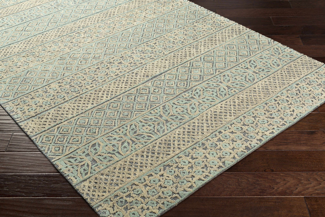 Byron Traditional Style Beige And Green Hand Tufted Area Rug