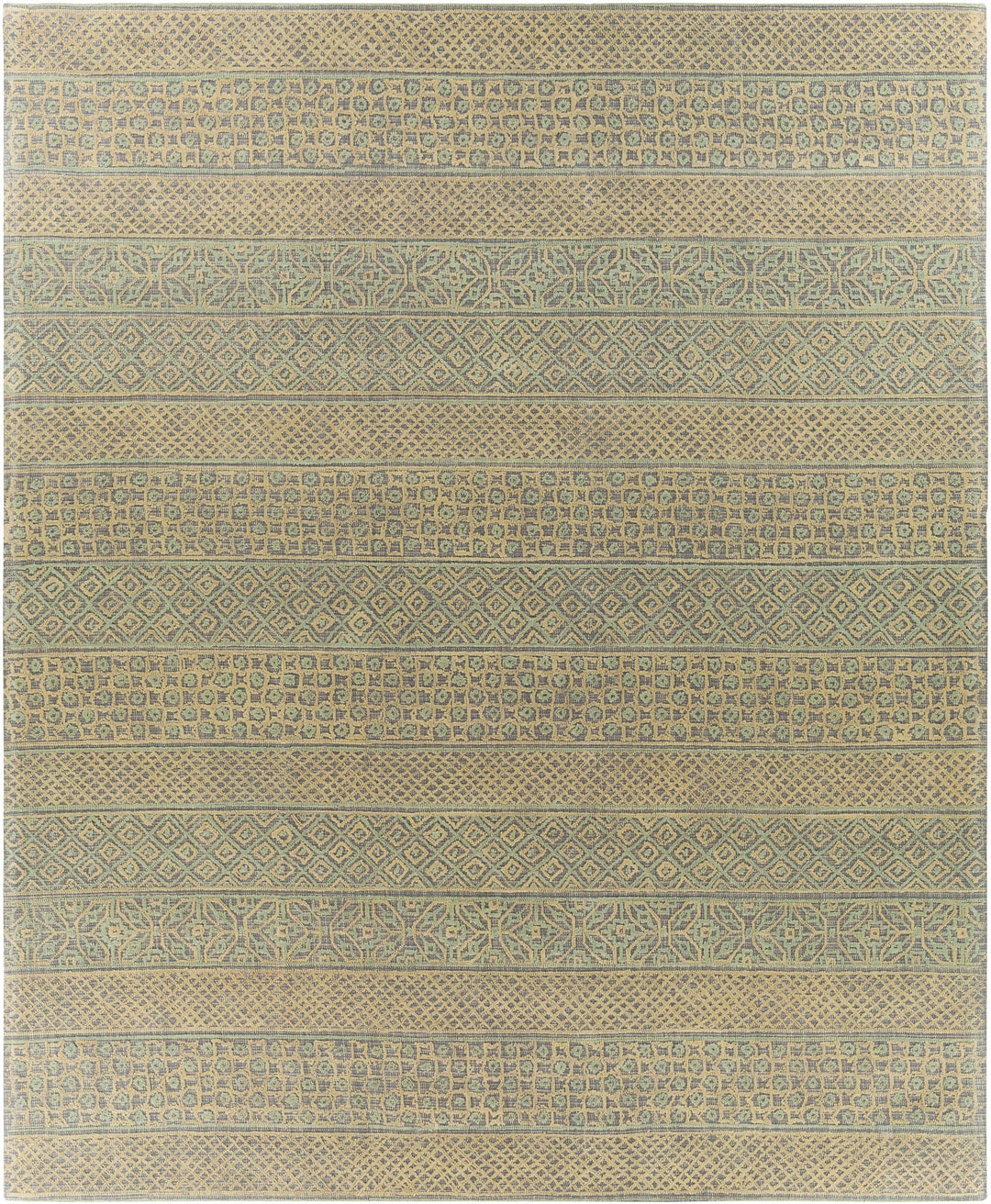 Byron Traditional Style Beige And Green Hand Tufted Area Rug